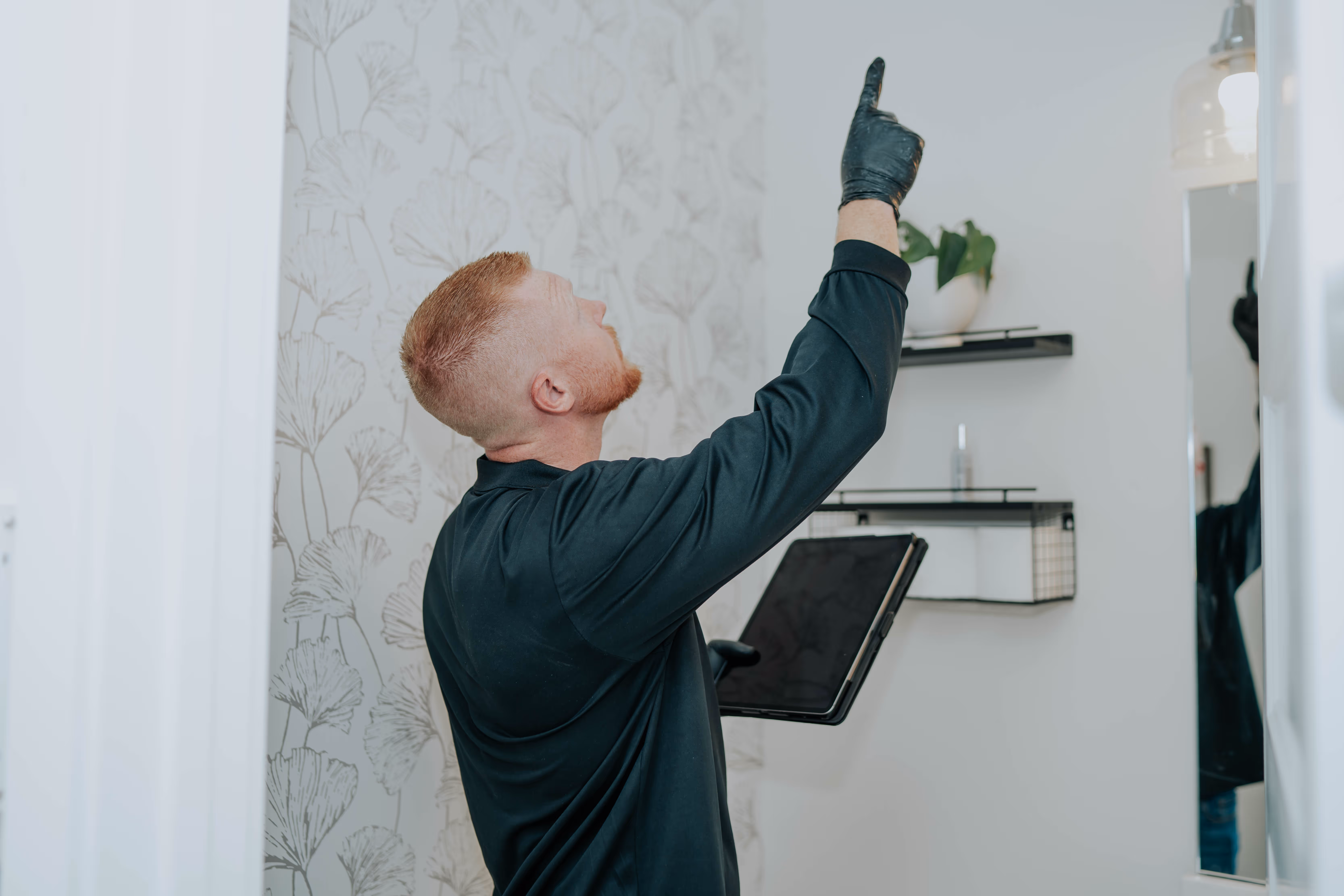 Pure Maintenance Mold Removal technician conducting a full property mold inspection